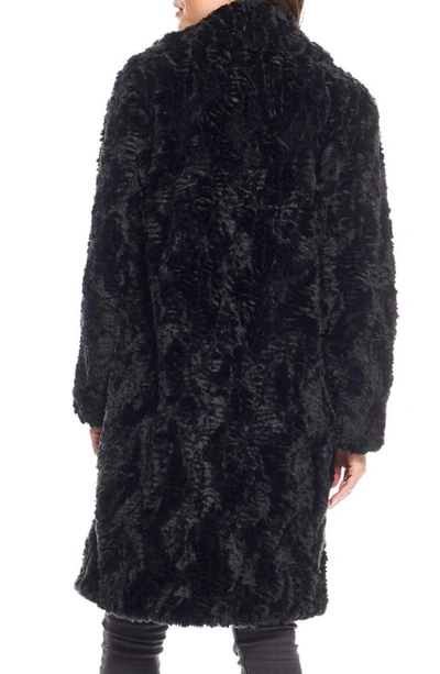 Shop Donna Salyers Fabulous-furs Everywhere Faux Fur Coat In Black Persian Lamb