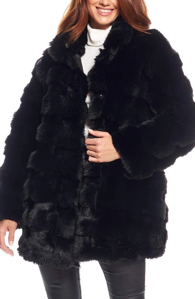 Shop Donna Salyers Fabulous-furs Rainier Reversible Faux Fur Coat In Black