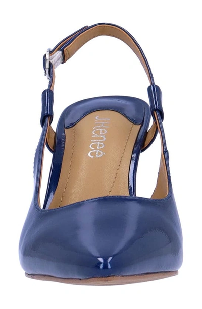 J. Reneé Sirmati Slingback Pointed Toe Pump In Cobalt