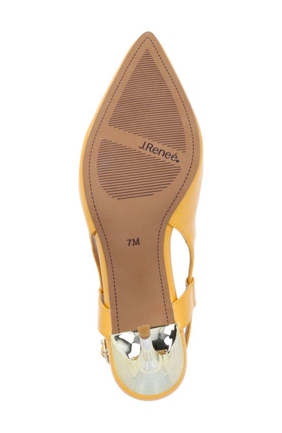 J. Reneé Sirmati Slingback Pointed Toe Pump In Marigold