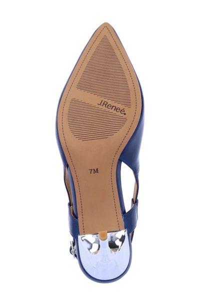 J. Reneé Sirmati Slingback Pointed Toe Pump In Cobalt