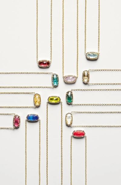 Kendra Scott Elisa Birthstone Pendant Necklace In Gold Azalea Illusion
