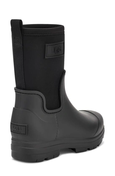 Shop Ugg Droplet Waterproof Mid Rain Boot In Black