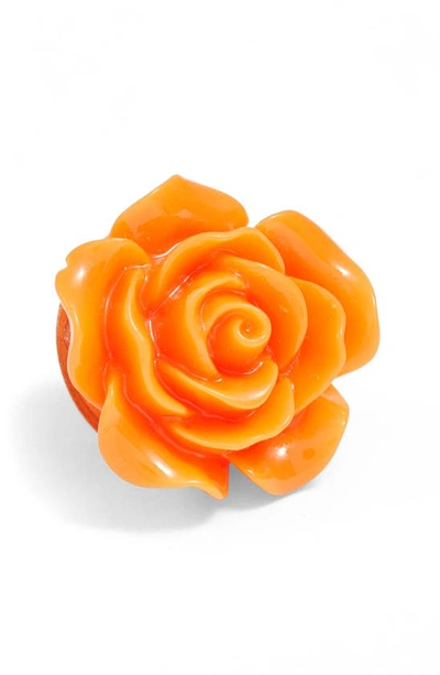 Shop Clifton Wilson Flower Lapel Pin In Orange
