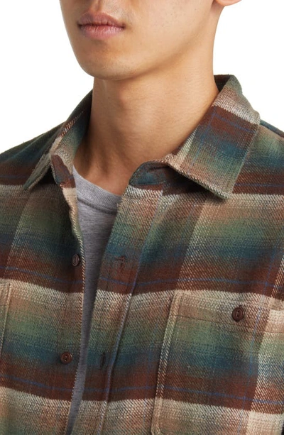 Shop Schott Two-pocket Long Sleeve Flannel Button-up Shirt In Falling Leaves