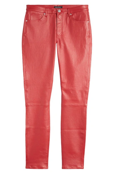 Shop Monfrere Greyson Leather Pants In Scarlet Leather