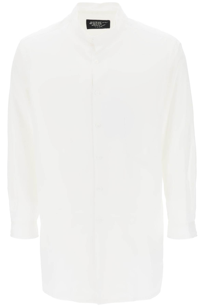 Shop Yohji Yamamoto Layered Longline Shirt In White (white)