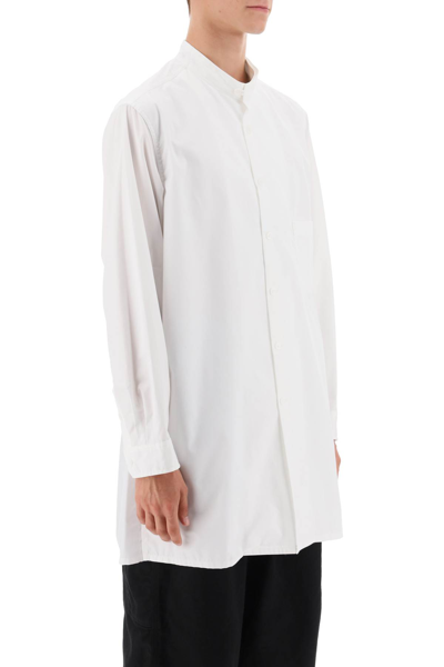 Shop Yohji Yamamoto Layered Longline Shirt In White (white)