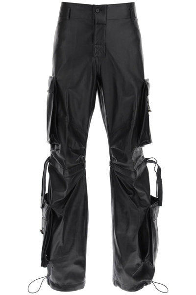 Shop Darkpark Luis Lamb-leather Cargo Pants In Black (black)