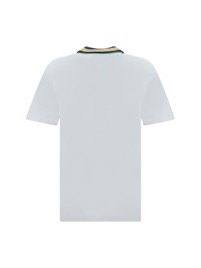 Shop Casablanca Polo Shirt In Bright White