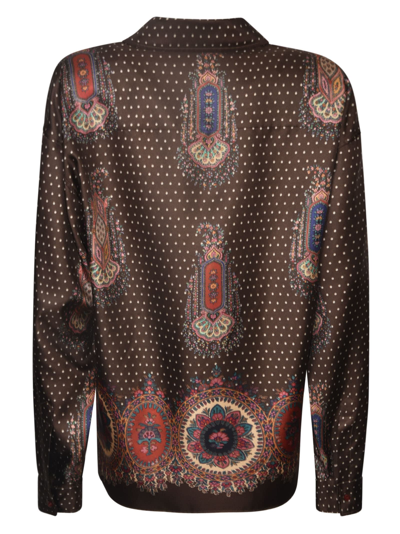 Shop Etro All-over Printed Shirt In Brown