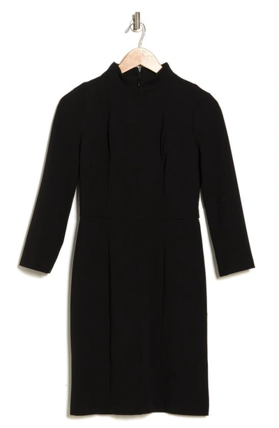 Shop Donna Morgan Mock Neck Sheath Dress In Black