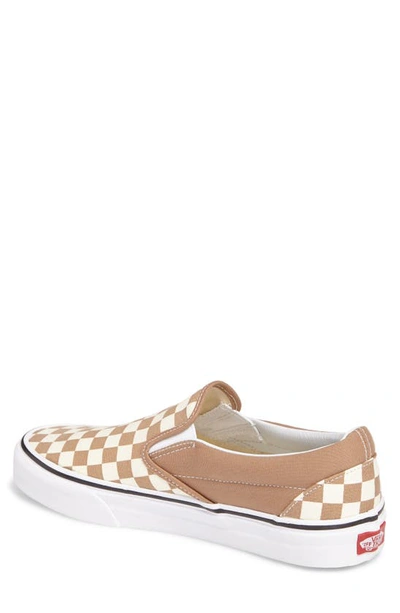 Shop Vans Gender Inclusive Classic Slip-on Sneaker In Tiger Eye/ White Checkerboard