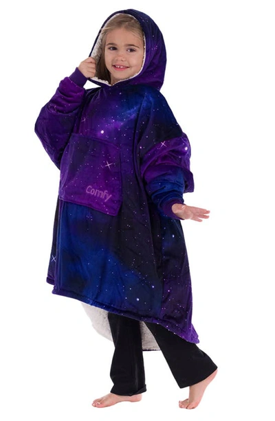 Shop The Comfy Kids'  Dream Lightweight Wearable Blanket In Galaxy