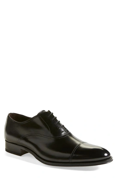 Shop To Boot New York Brandon Cap Toe Oxford In Black Leather