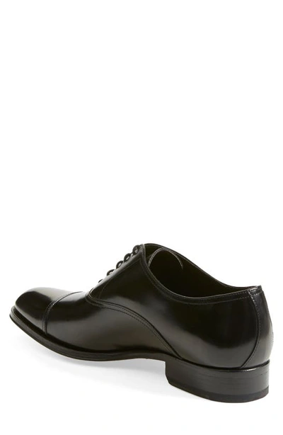 Shop To Boot New York Brandon Cap Toe Oxford In Black Leather