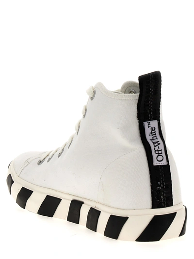 Shop Off-white Mid Top Vulcanized Sneakers White/black