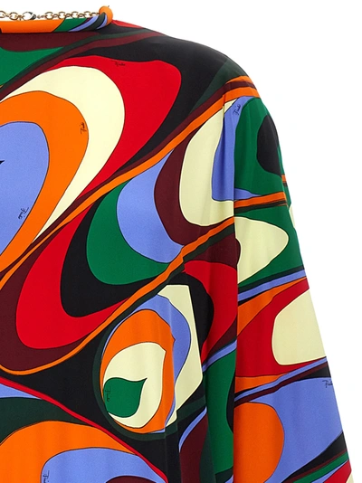 Shop Emilio Pucci Onde Dresses Multicolor