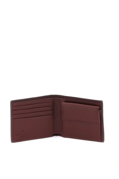 Shop Etro Paisley Bifold Wallet With Pegaso Logo