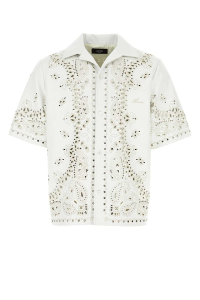 Shop Amiri Bandana Patterned Short Sleeved Shirt In White