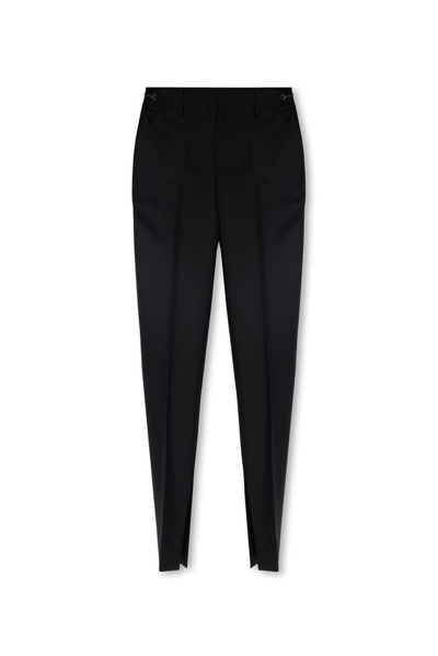 Shop Gucci Pleated Front Trousers In Black