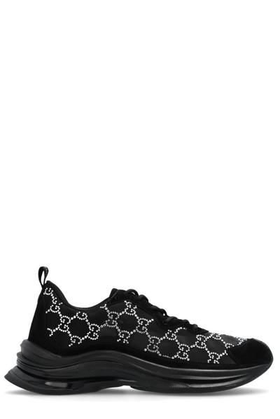 Shop Gucci Run Sneakers In Black