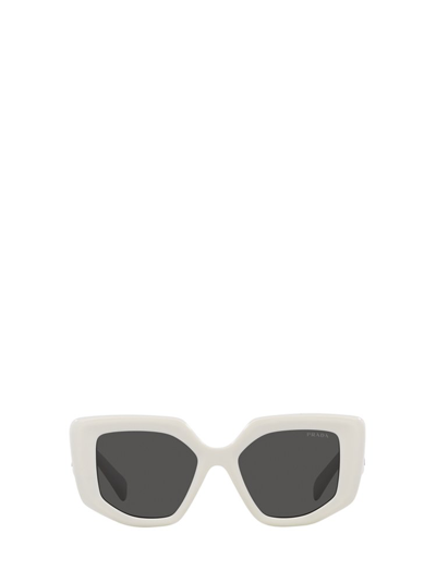 Shop Prada Eyewear Square Frame Sunglasses In White