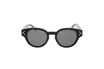 Shop Dior Eyewear Round Frame Sunglasses In Black