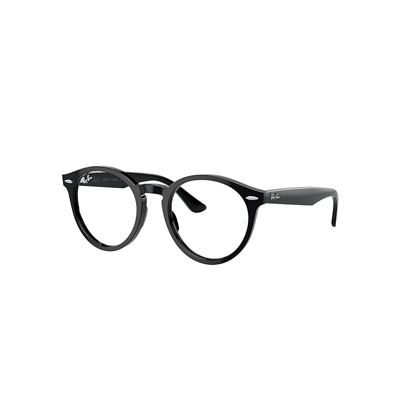 Shop Ray Ban Eyeglasses Unisex Larry Optics - Black Frame Clear Lenses Polarized 51-21 In Schwarz