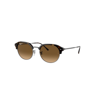 Shop Ray Ban Sunglasses Unisex Rb4429 - Gunmetal Frame Brown Lenses Polarized 53-20