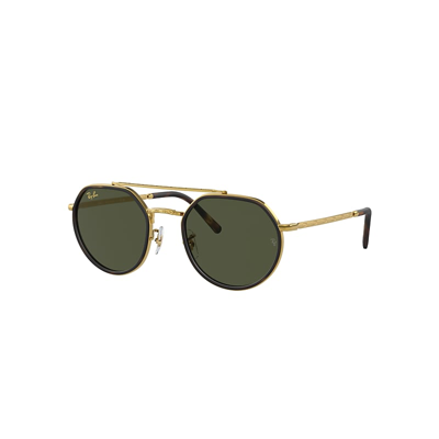 Shop Ray Ban Rb3765 Sunglasses Legend Gold Frame Green Lenses 53-22