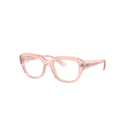 Ray Ban Leonid Optics Bio-based Eyeglasses Transparent Pink Frame Demo Lens Lenses Polarized 52-20 In Pink Transparent