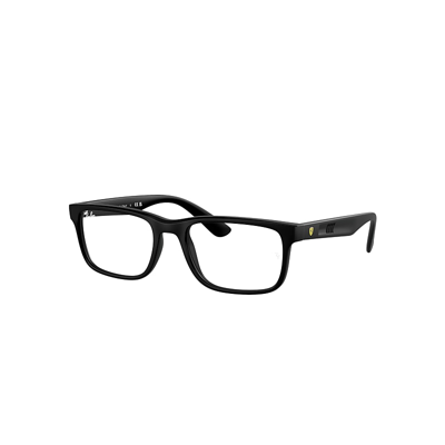 Shop Ray Ban Rb7232m Optics Scuderia Ferrari Collection Eyeglasses Black Frame Clear Lenses Polarized 54-19 In Schwarz