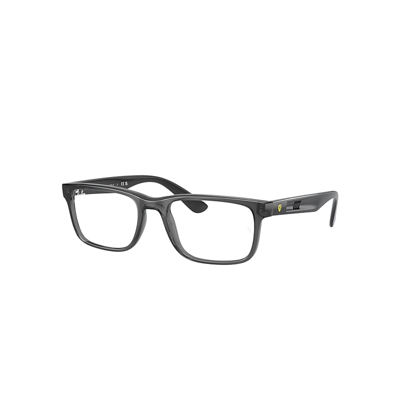 Ray Ban Rb7232m Optics Scuderia Ferrari Collection Eyeglasses Grey Frame Demo Lens Lenses Polarized 54-19 In Grau