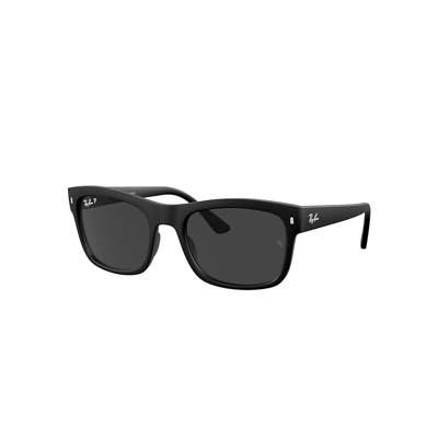 Shop Ray Ban Rb4428 Sunglasses Black Frame Black Lenses Polarized 56-21