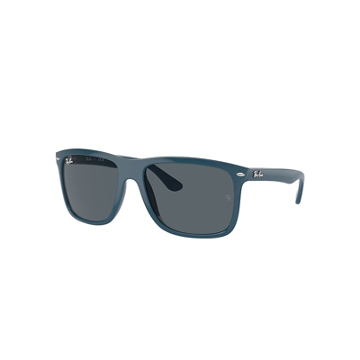Shop Ray Ban Boyfriend Two Sunglasses Blue Frame Blue Lenses 60-18