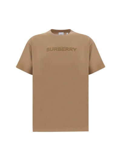 Shop Burberry Harriston T-shirt In Camel