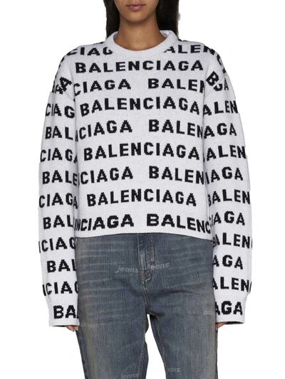 Shop Balenciaga Sweaters In White
