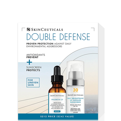 Shop Skinceuticals Double Defense Kit: Phloretin Cf + Daily Brightening Uv Defense Sunscreen Spf 30