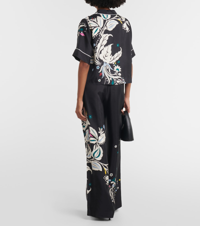 Shop Dorothee Schumacher Floral Silk Shirt In Multicoloured