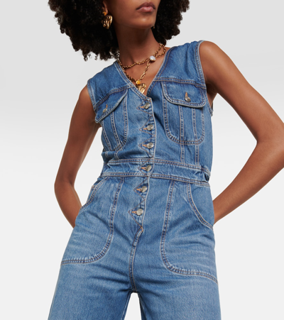 Etro Denim Jumpsuit In Blue