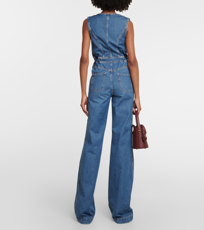 Etro Denim Jumpsuit In Blue