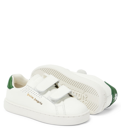Shop Palm Angels Palm One Strap Leather Sneakers In White