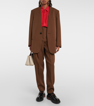 Tod's Wool Pants In Brown