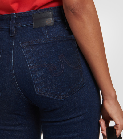 Ag X Emrata Anisten Seamed Flare Jeans In Blue