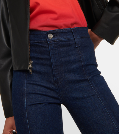 Ag X Emrata Anisten Seamed Flare Jeans In Blue