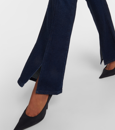 Ag X Emrata Anisten Seamed Flare Jeans In Blue