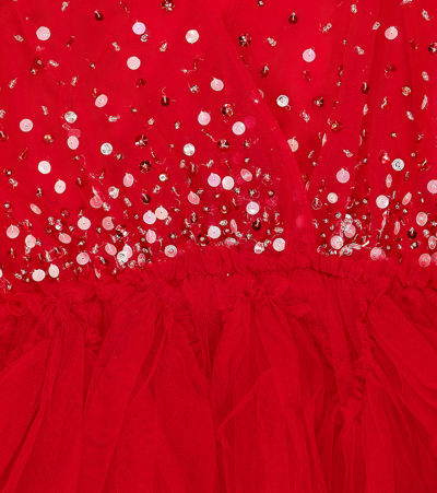 Shop Tutu Du Monde Noella Tutu Embellished Tulle Dress In Red