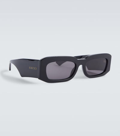 Gucci Rectangular Sunglasses In Black