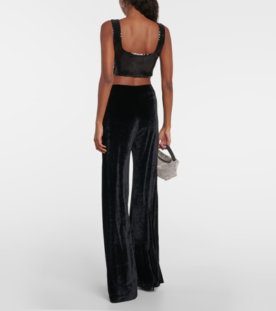Galvan Beating Heart Sequin Top In Black